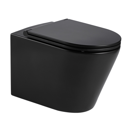 VOLLE NEMO Rimless унітаз підвісний,сидіння Slim slow-closing 520*360*390 мм Black 13-17-316 Black